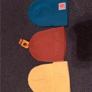 Carhartt Men's Beanie Set - Blue, Brown, Yellow
